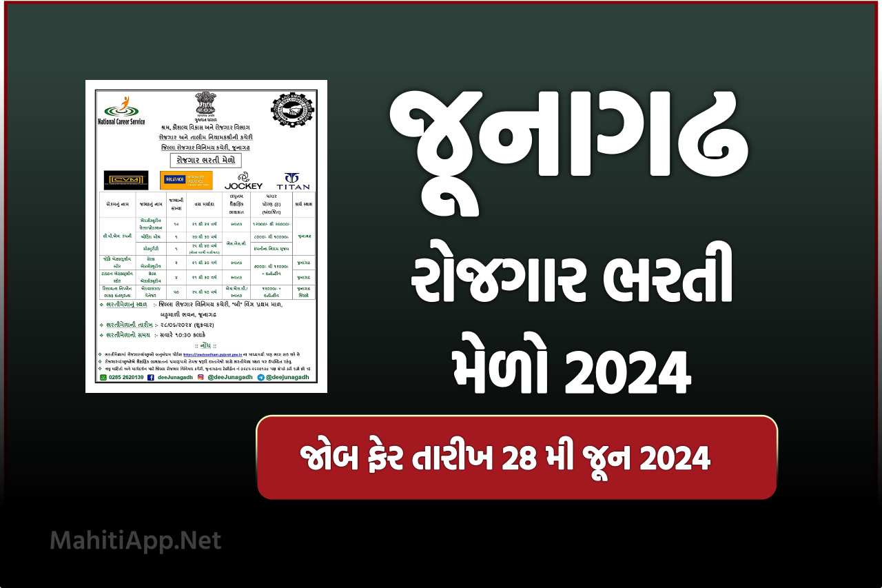 જૂનાગઢ રોજગાર ભરતી મેળો 2024